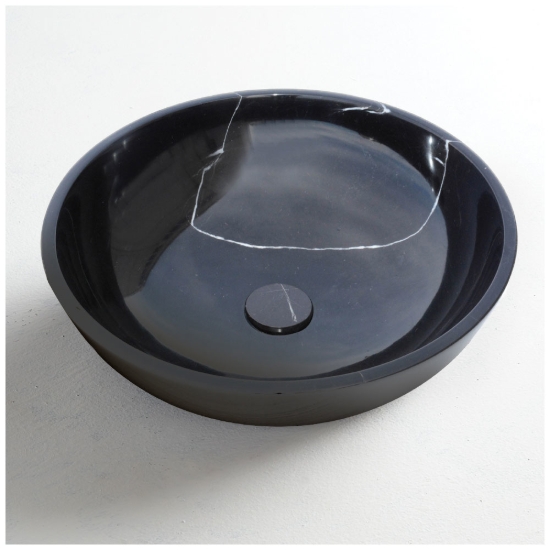 Εικόνα της Νιπτήρας Μπάνιου Fossil Molo DR45-400 Ø45cm Marquina Nero