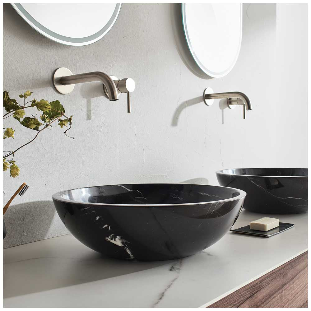 Εικόνα της Νιπτήρας Μπάνιου Fossil Molo DR45-400 Ø45cm Marquina Nero