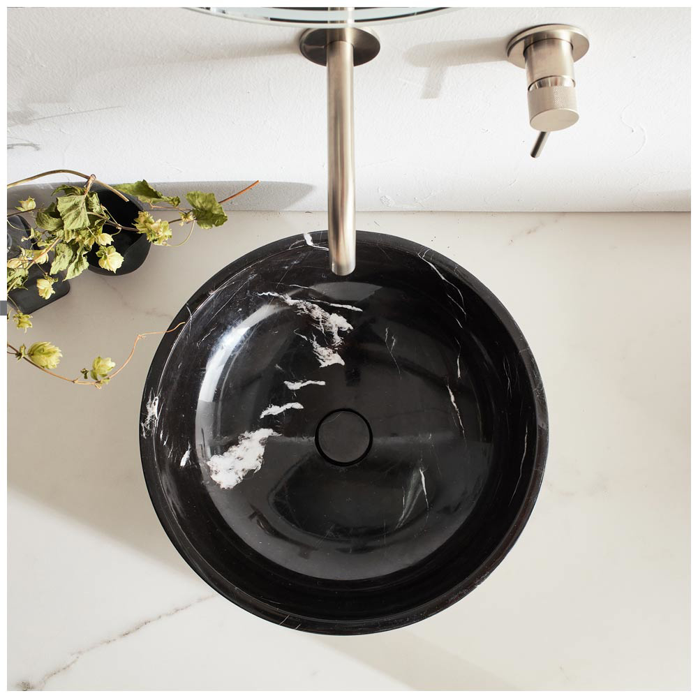 Εικόνα της Νιπτήρας Μπάνιου Fossil Molo DR45-400 Ø45cm Marquina Nero