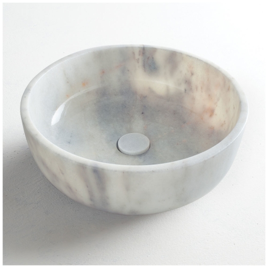 Εικόνα της Νιπτήρας Μπάνιου Fossil Thalo DR39-300 Ø39cm Carrara Nuovo