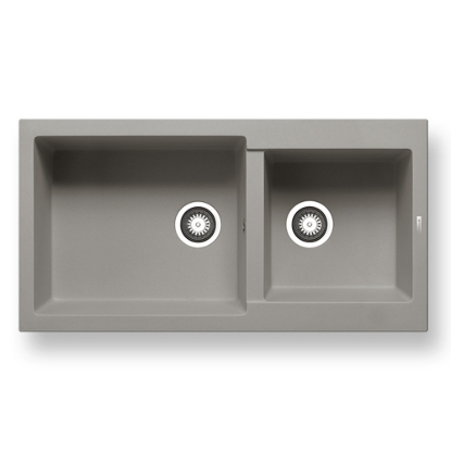 Εικόνα της Νεροχύτης Pyramis Pyragranite Alazia (96x50) 1 3/4B Industrial Grey 070183411