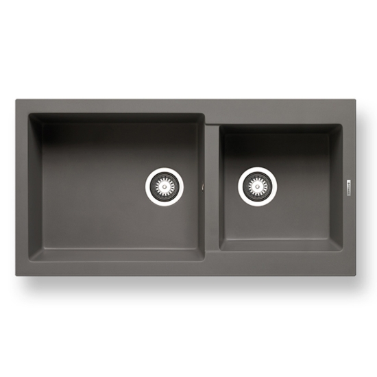 Εικόνα της Νεροχύτης Pyramis Pyragranite Alazia (96x50) 1 3/4B Iron Grey 070183511