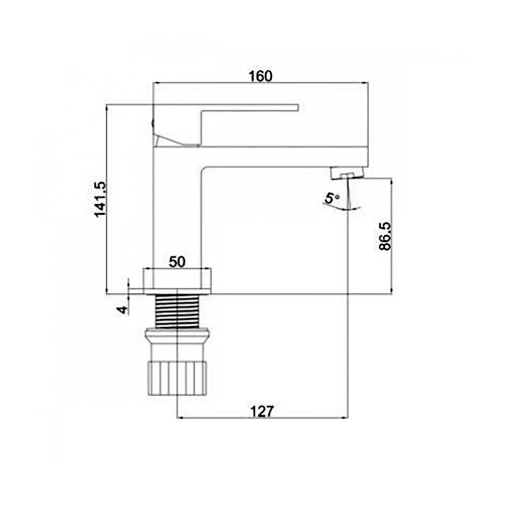 Εικόνα της Μπαταρία Νιπτήρος Interflex Quattro 087491 Χρωμέ