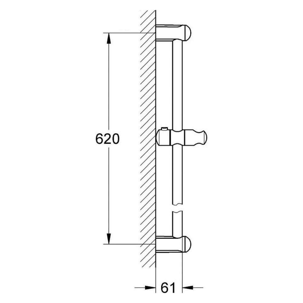 Εικόνα της Βέργα Ντους Grohe Tempesta 27523000 60cm 27523000 Χρωμέ