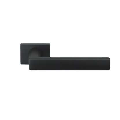 Εικόνα της Πόμολο Μεσόπορτας Με Ροζέτα Arieni Capri Ζεύγος Black Matt