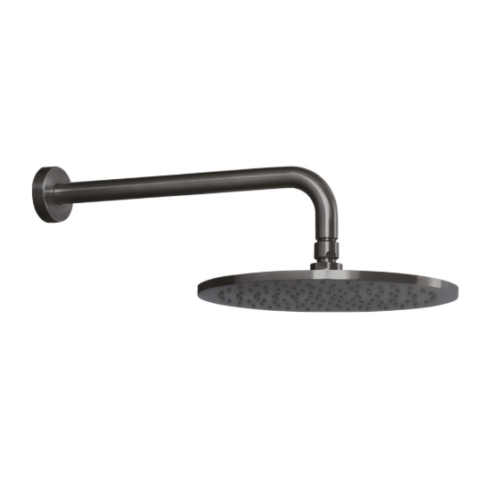 Εικόνα της Ανακλινόμενη Κεφαλή La Torre Inox 316 Ø25 Με Επίτοιχο Μπράτσο 35cm N50025-411 + N13500-411 Black Brushed PVD