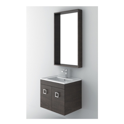 Εικόνα της Έπιπλο Μπάνιου Orabella Lagina 60 (60x45x50cm) Βάση Με Νιπτήρα & Καθρέπτη Infinity Μελαμίνη Χρώμα 399