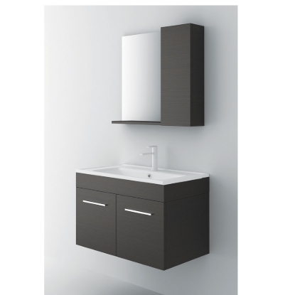 Εικόνα της Έπιπλο Μπάνιου Orabella Lagina 80 (80x45x50cm) Βάση Με Νιπτήρα & Καθρέπτη Με Εταζέρα Μελαμίνη Χρώμα 291