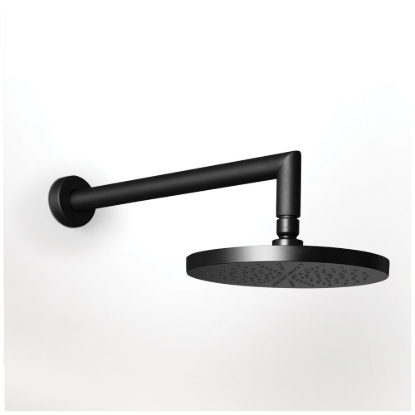 Εικόνα της Ανακλινόμενη Κεφαλή ABS Ø30cm Με Επίτοιχο Μπράτσο 35cm E044044-400 + R50809-400 Black Matt