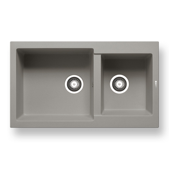 Εικόνα της Νεροχύτης Pyramis Pyragranite Alazia (86x50) 1 3/4B Industrial Grey 070106711