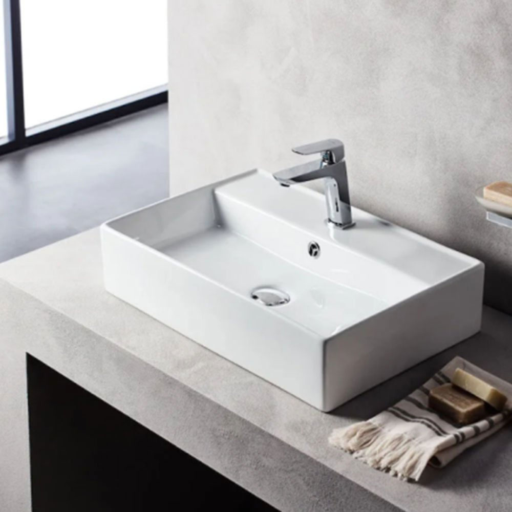 Εικόνα της Νιπτήρας Μπάνιου Tema New Strata 50 50x35cm Επικαθήμενος/Κρεμαστός