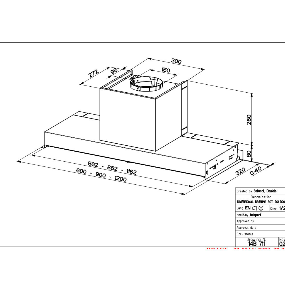 Εικόνα της Απορροφητήρας Faber In-Nova Comfort X A120 Εντοιχιζόμενος 120cm Inox