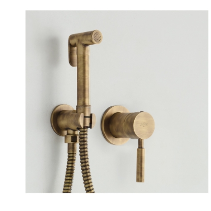 Εικόνα της Μίκτης Εντοιχισμού 2 Οπών Με Ντουζάκι Για Μπιντέ La Torre Flush Mix 12211-221 Bronze Brushed