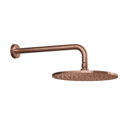 Εικόνα της Ανακλινόμενη Κεφαλή La Torre Inox 316 Ø25 Με Επίτοιχο Μπράτσο 35cm N50025-811 + N13500-811 Rose Gold Brushed PVD