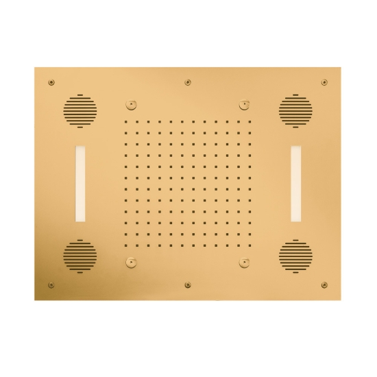 Εικόνα της Κεφαλή Εντοιχισμού Οροφής 2 Ροών Με Χρωματοθεραπεία 63x48cm Almar Sound & Colour Temptation E044211-211 Gold Brushed PVD