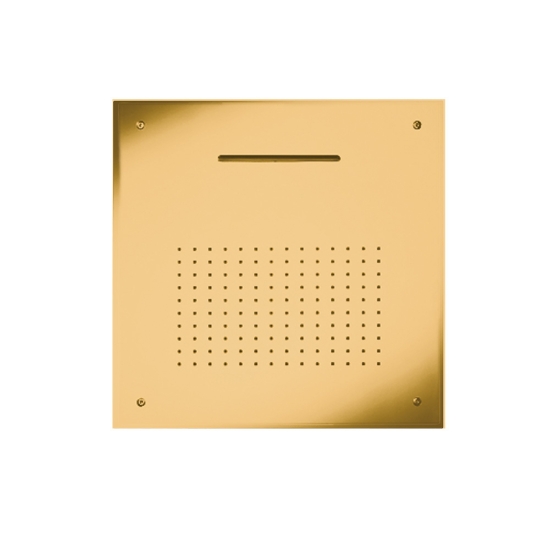 Εικόνα της Κεφαλή Εντοιχισμού Οροφής 2 Ροών 50x50cm Almar Square Temptation XL E044109-211 Gold Brushed PVD