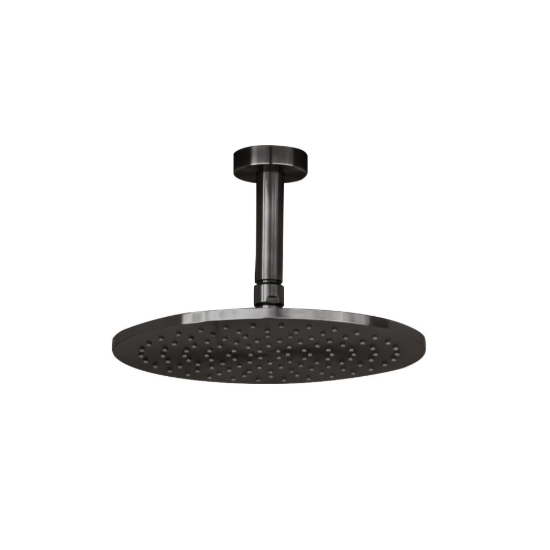 Εικόνα της Ανακλινόμενη Κεφαλή La Torre Inox 316 Ø25 Με Μπράτσο Οροφής 10cm N50025-411 + N11000-411 Black Brushed PVD