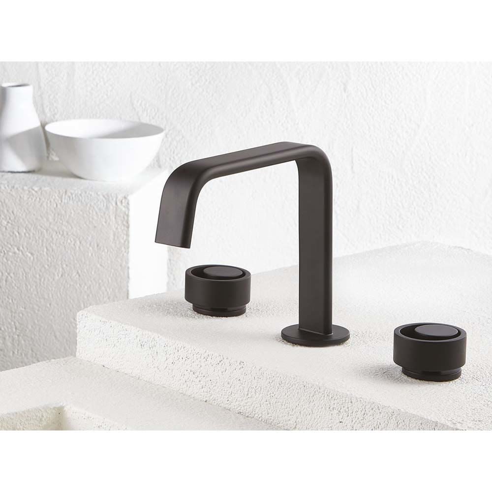 Εικόνα της Μπαταρία Νιπτήρος 3 οπών Armando Vicario Halo 515043-400 Black Matt