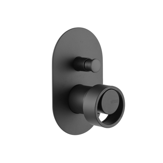 Εικόνα της Μίκτης Εντοιχισμού 2 Εξόδων Armando Vicario Halo 515050D-400 Black Matt