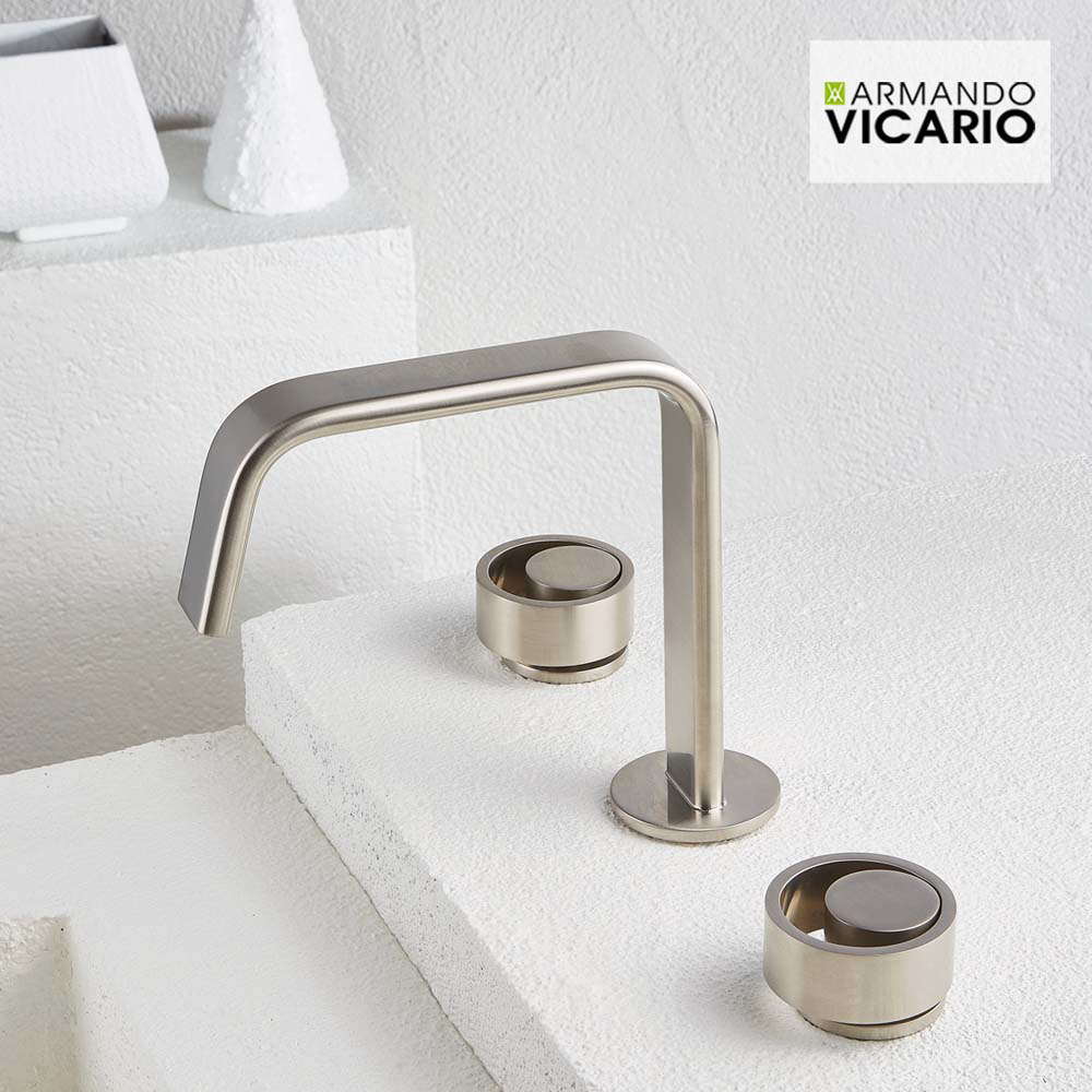 Εικόνα της Μπαταρία Νιπτήρος 3 οπών Armando Vicario Halo 515043-110 Inox