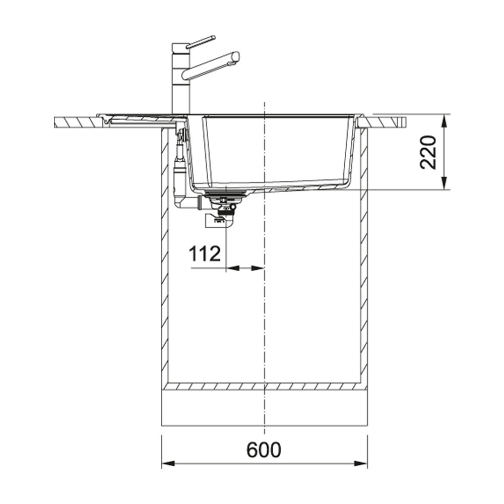 Εικόνα της Νεροχύτης Franke Urban UBG 611-78 XL GSC (78x50) Onyx 3147101147