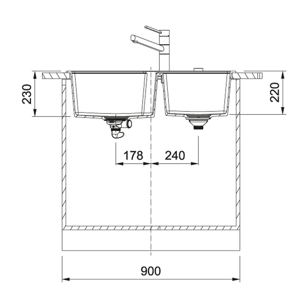 Εικόνα της Νεροχύτης Franke Urban UBG 620-86 GSC (86x50) Polar White 3147101152
