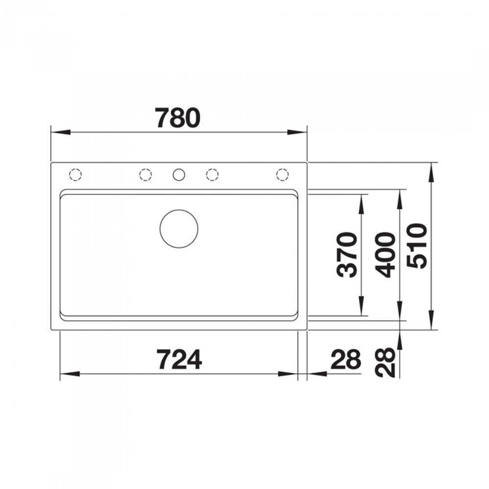 Εικόνα της Νεροχύτης Blanco Etagon 8 Silgranit 78x51cm Anthracite 525187