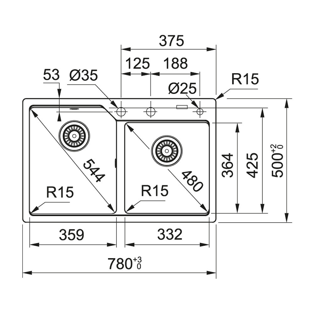 Εικόνα της Νεροχύτης Franke Urban UBG 620-78 GSC (78x50) Coffee 3147101161