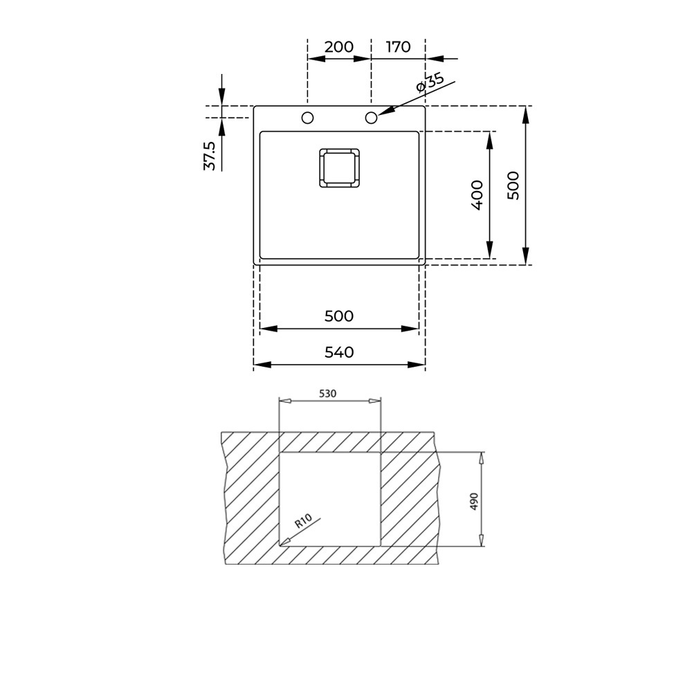 Εικόνα της Νεροχύτης Teka Forlinea RS15 50.40 (54x50) Λείος Inox 115000017
