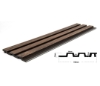 Εικόνα της PS PANEL Με 3D Πηχάκια 54 Piano 12/122/2900mm WALNUT/DARK BROWN 7-27-AP009-54