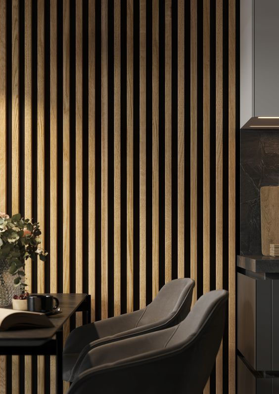 Εικόνα της PS PANEL Με 3D Πηχάκια F4 Piano 12/122/2900mm NAT.OAK/BLACK