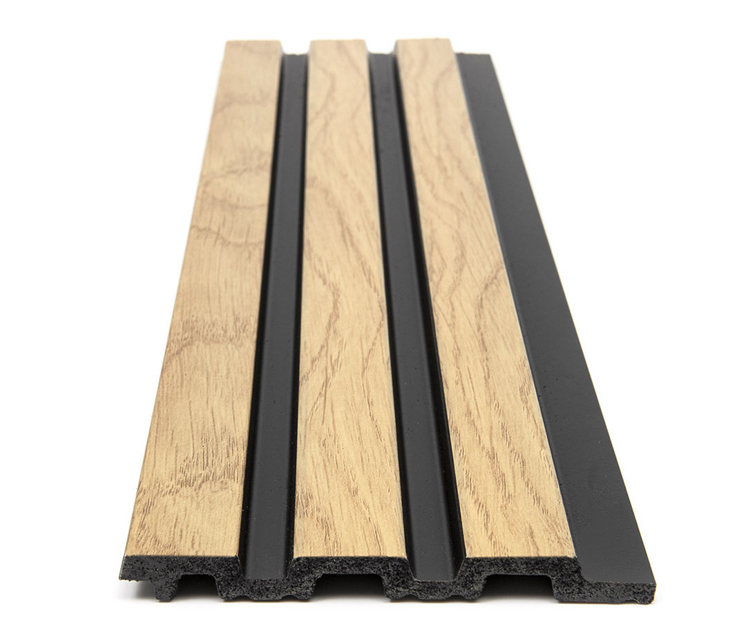 Εικόνα της PS PANEL Με 3D Πηχάκια F4 Piano 12/122/2900mm NAT.OAK/BLACK