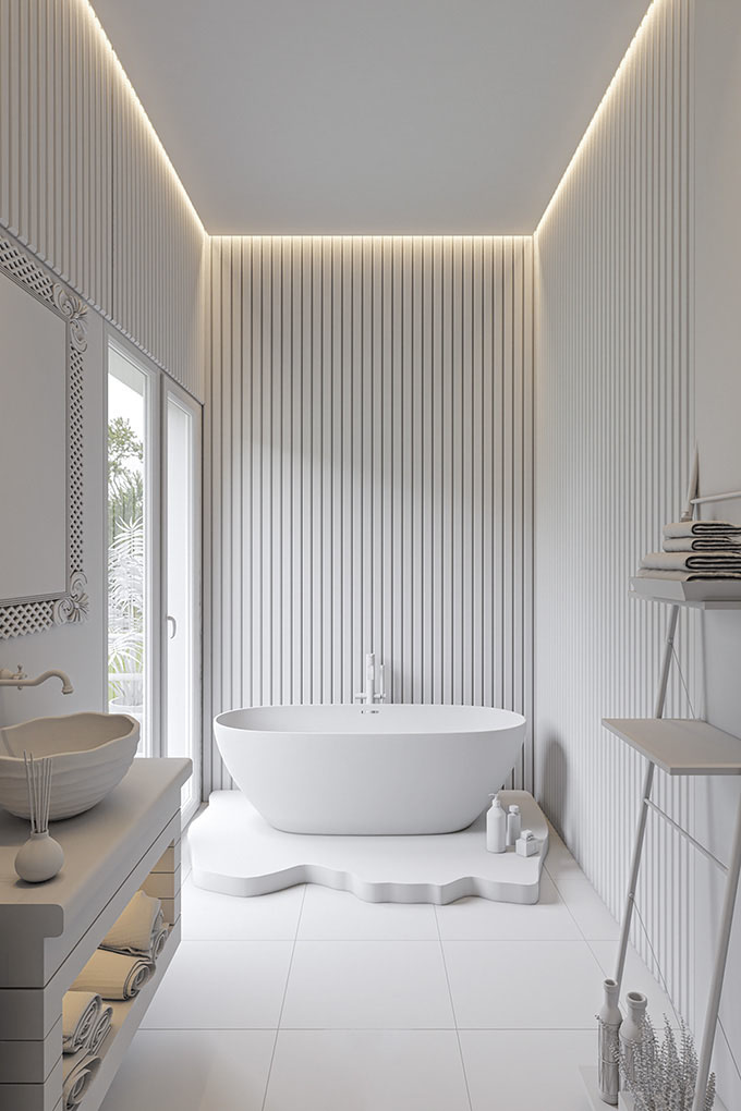 Εικόνα της PS PANEL Με 3D Πηχάκια  01 RESIDENCE 21/122 mm WHITE 7-26-AP001-1