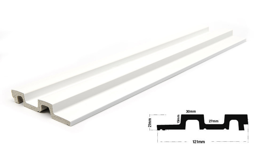 Εικόνα της PS PANEL Με 3D Πηχάκια  01 RESIDENCE 21/122 mm WHITE 7-26-AP001-1