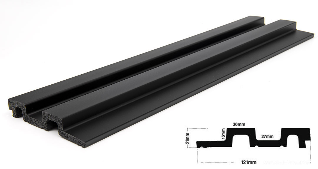 Εικόνα της PS PANEL Με 3D Πηχάκια 10 RESIDENCE 21/122 mm Black 7-26-AP001-10
