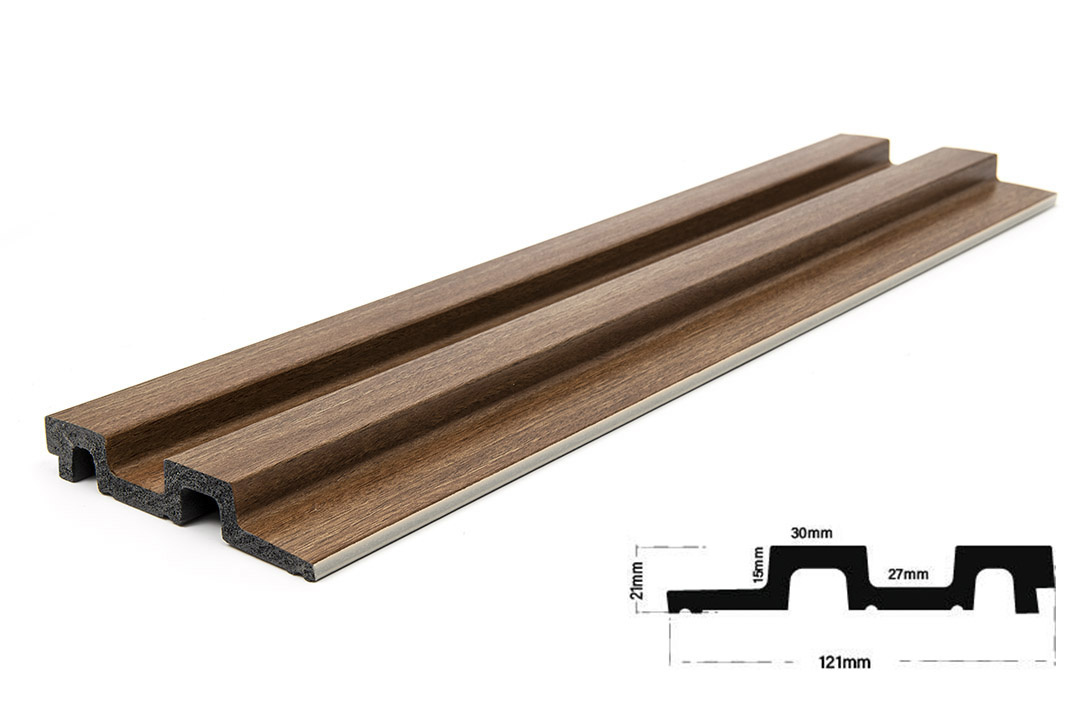 Εικόνα της PS PANEL Με 3D Πηχάκια 44 RESIDENCE 21/122 mm BROWN OAK 7-26-AP001-44