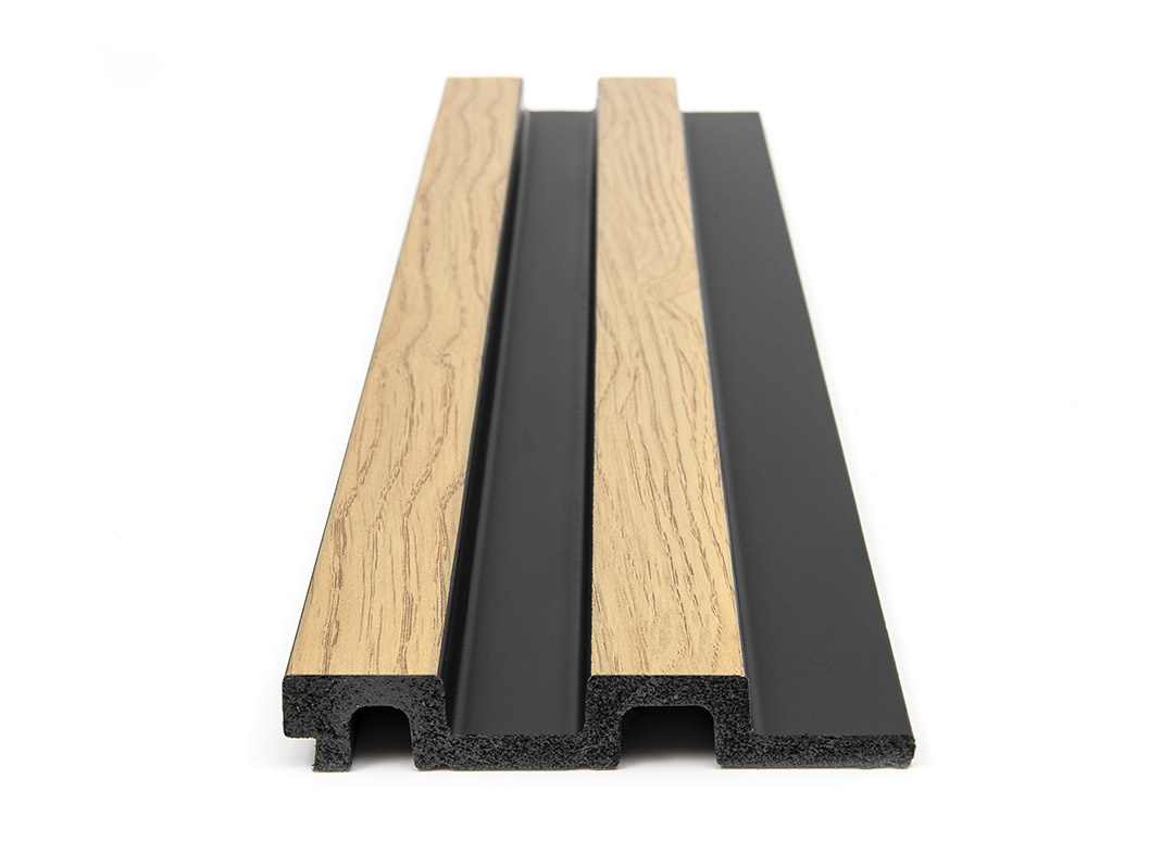 Εικόνα της PS PANEL Με 3D Πηχάκια F4 RESIDENCE 21/122 mm NAT.OAK/BLACK 7-26-AP001-F-4