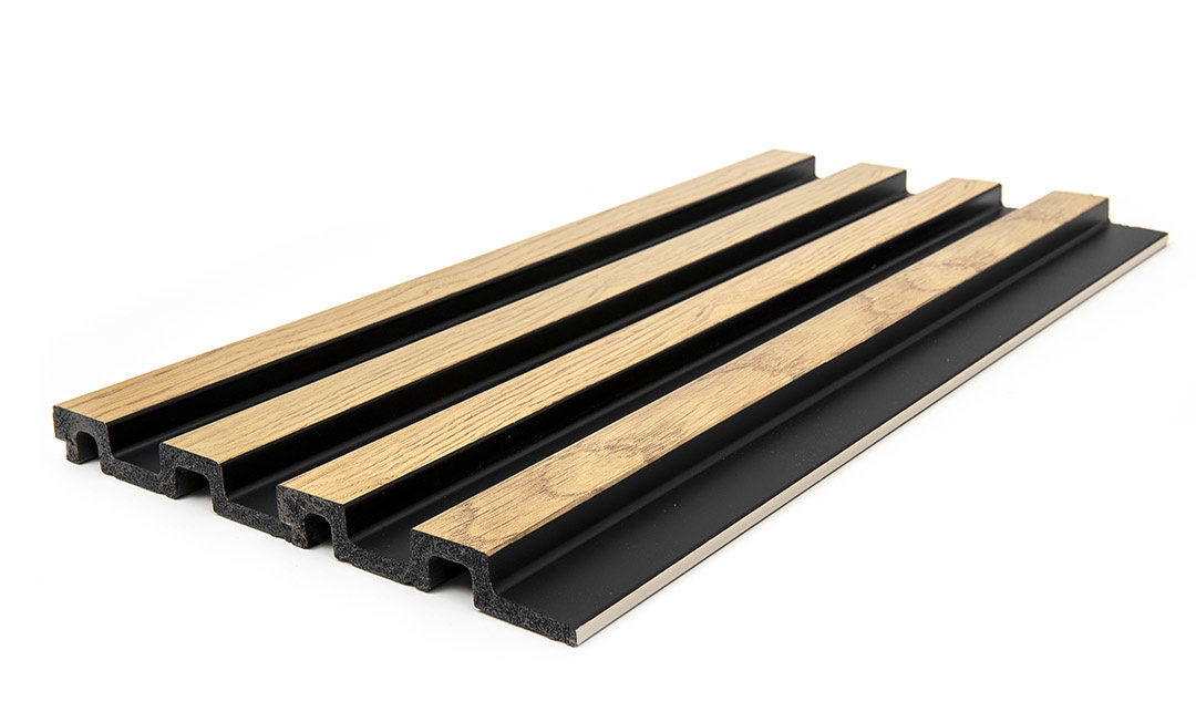 Εικόνα της PS PANEL Με 3D Πηχάκια F4 RESIDENCE 21/122 mm NAT.OAK/BLACK 7-26-AP001-F-4