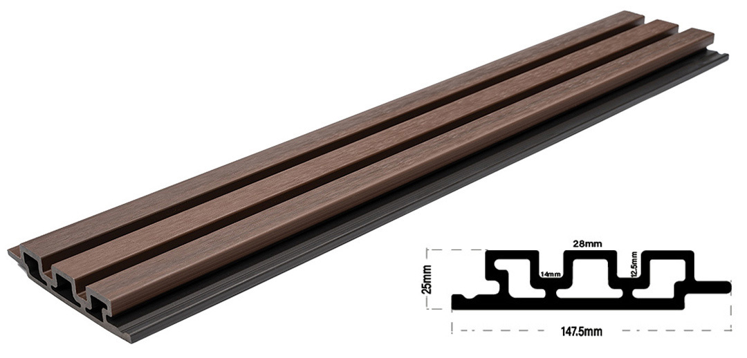Εικόνα της WPC PANEL 2ης Γενιάς Με 3D Πηχάκια 25/147.5mm COFFEE 5530 7-24-FSGW02-COFFEE