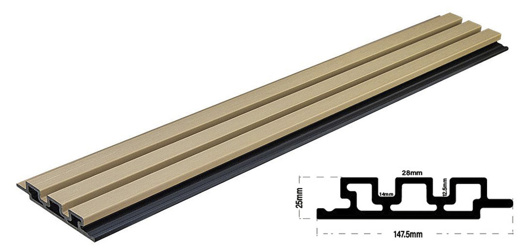 Εικόνα της WPC PANEL 2ης Γενιάς Με 3D Πηχάκια 25/147.5mm LIGHT OAK 5550 7-24-FSGW02-LIGHTOAK