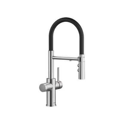 Εικόνα της Μπαταρία Κουζίνας Φιλτραρίσματος Νερού Blanco Catris-S Flexo Ντους PVD Steel 526706