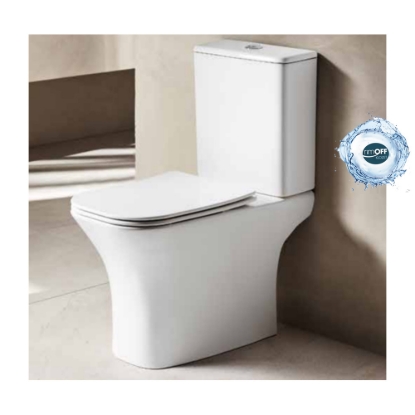 Εικόνα της Λεκάνη Tema Sprint Rim-Off Χ.Π. Πίσω Σιφόνι 65cm Κομπλέ Με Slim Soft Close Κάλυμμα