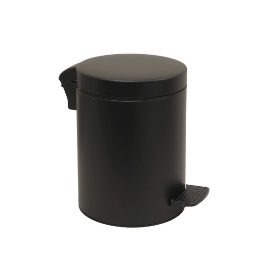 Εικόνα της Χαρτοδοχείο Pam&Co 05-096-403 5lt Soft Close Ø20xH28(cm) Black Matt