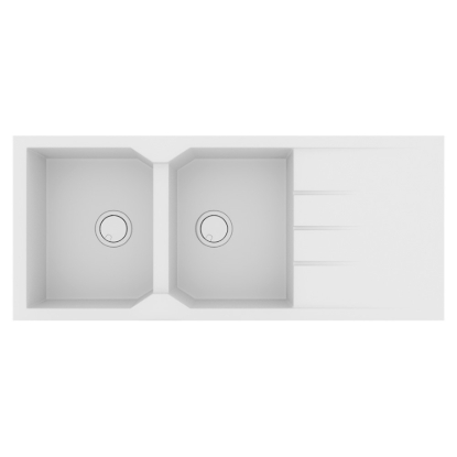 Εικόνα της Νεροχύτης Sanitec Ultra Granite 800 (116x50) Bianco