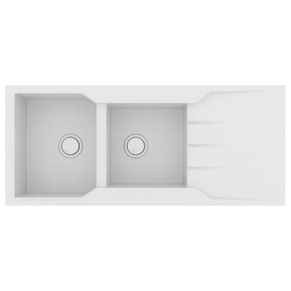 Εικόνα της Νεροχύτης Sanitec Ultra Granite 801 (116x50) Bianco