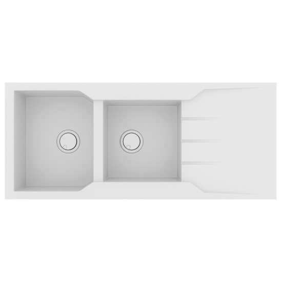 Εικόνα της Νεροχύτης Sanitec Ultra Granite 801 (116x50) Bianco