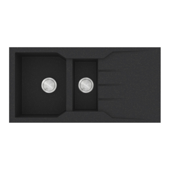 Εικόνα της Νεροχύτης Sanitec Ultra Granite 802 (100x50) Grafite