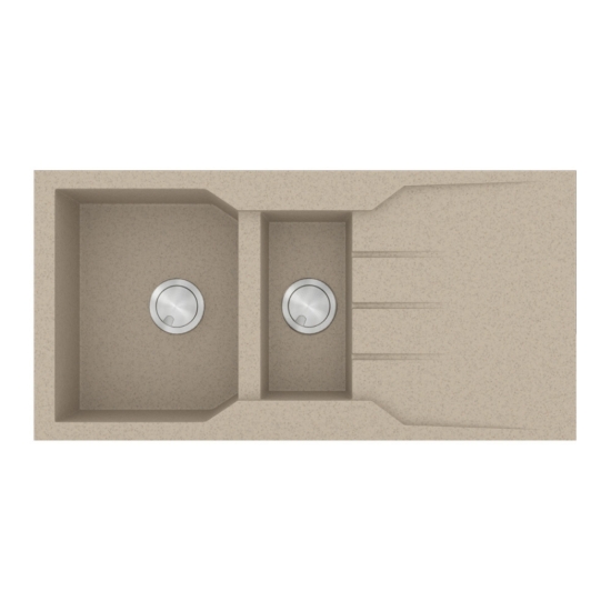 Εικόνα της Νεροχύτης Sanitec Ultra Granite 802 (100x50) Sabbia