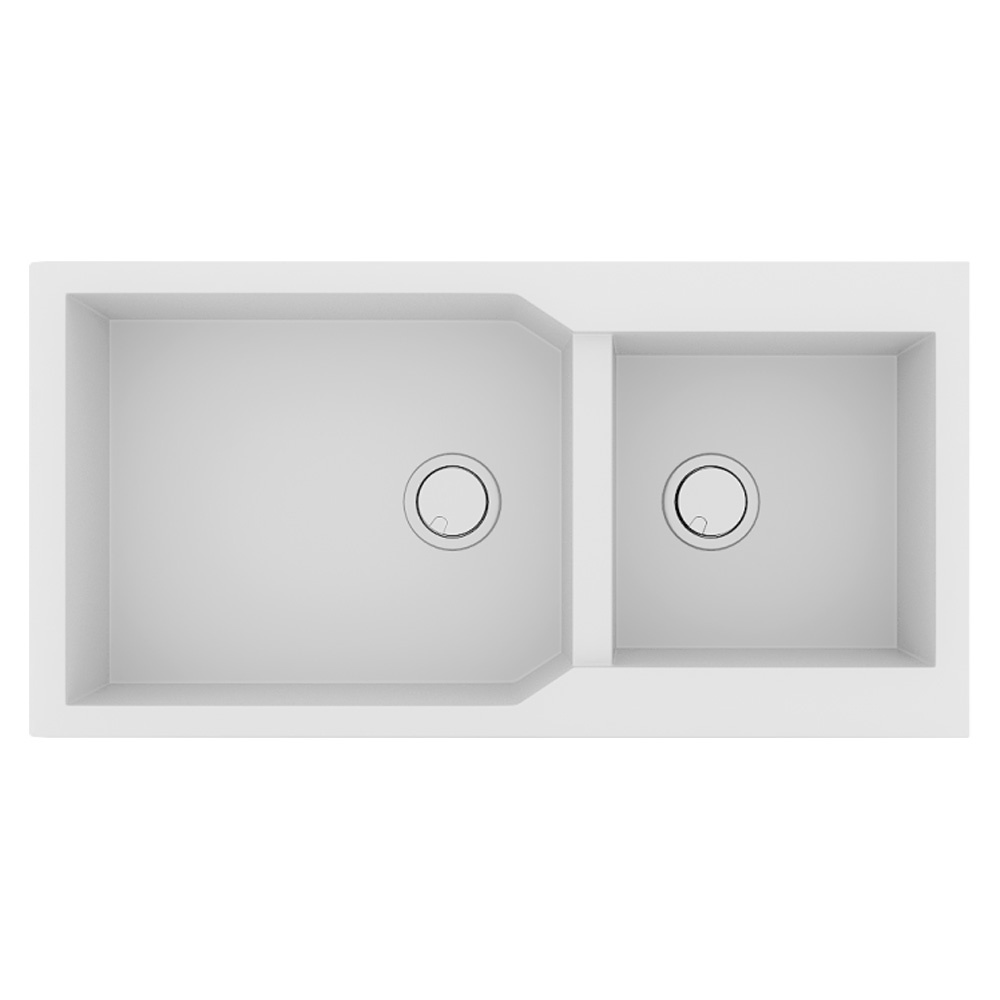 Εικόνα της Νεροχύτης Sanitec Ultra Granite 803 (98x50) Bianco