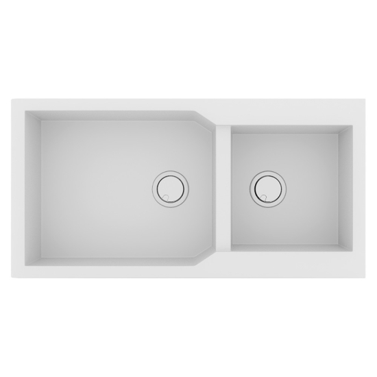 Εικόνα της Νεροχύτης Sanitec Ultra Granite 803 (98x50) Bianco